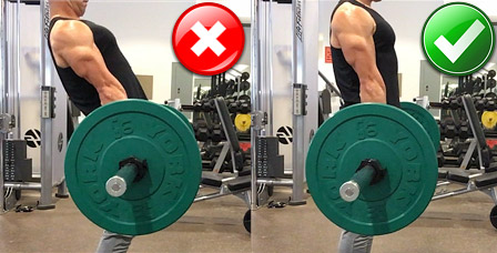 Martwy ciąg - zła technika Martwy ciąg - przeprost odcinka lędżwiowego